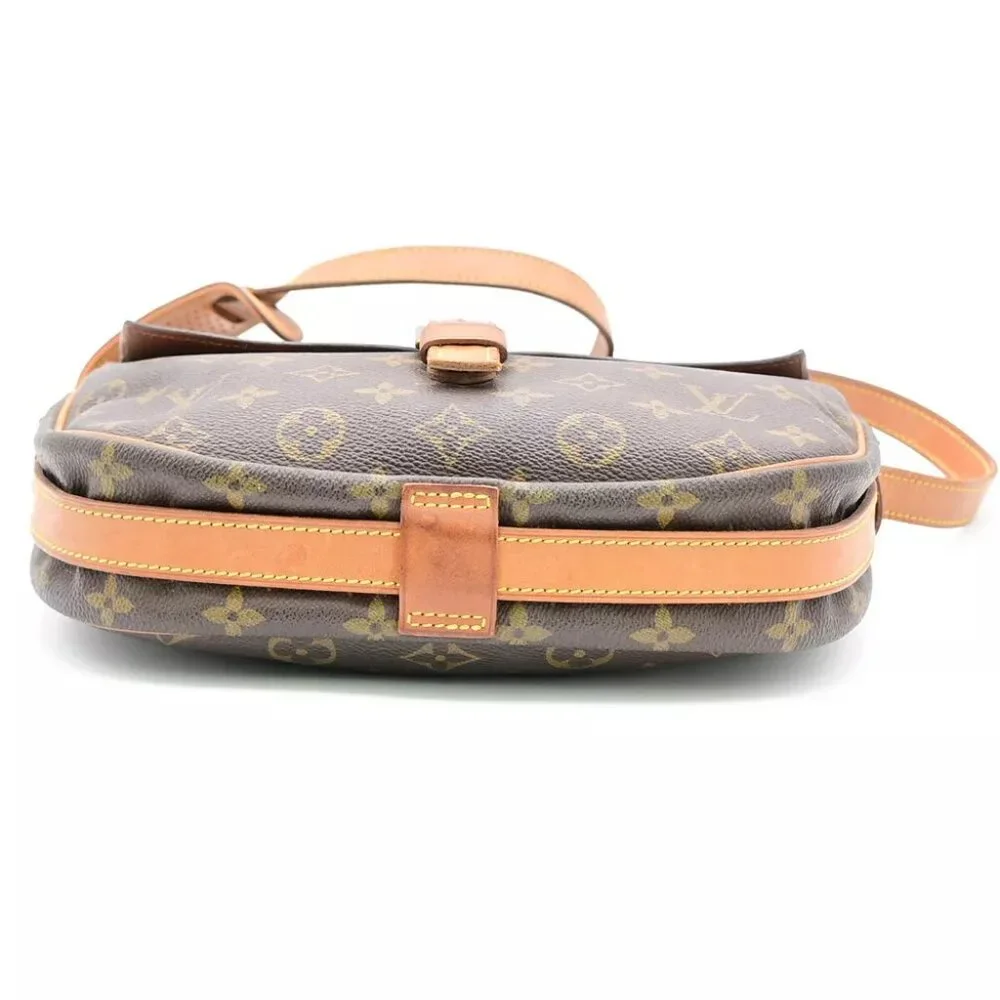 LOUIS VUITTON Jeune Fille GM Shoulder Bag Monogram Leather Brown M51225 33YE563